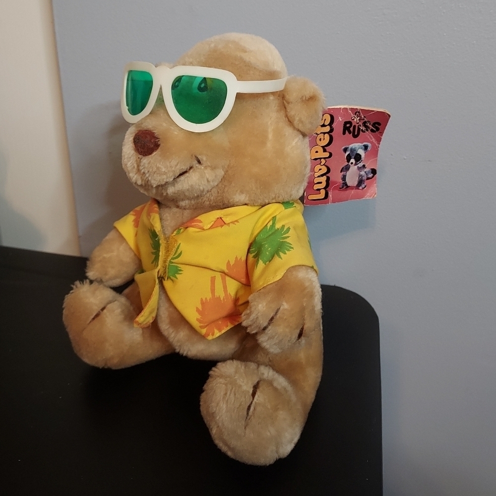 Russ Bear Surf Stuffed Animal 8in Vintage 1979